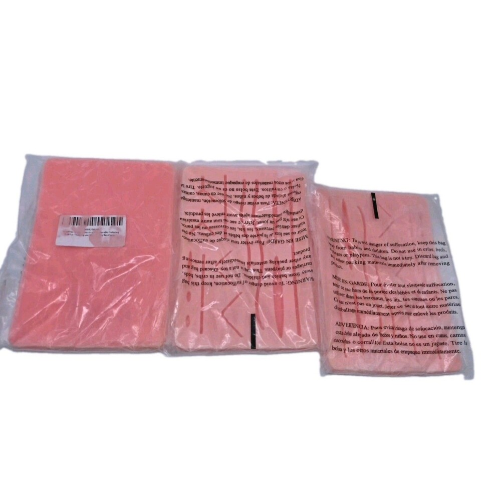 3 Pcs Medical Skin Suture Practice Silicone Pad Wound Simulated For Training Kit